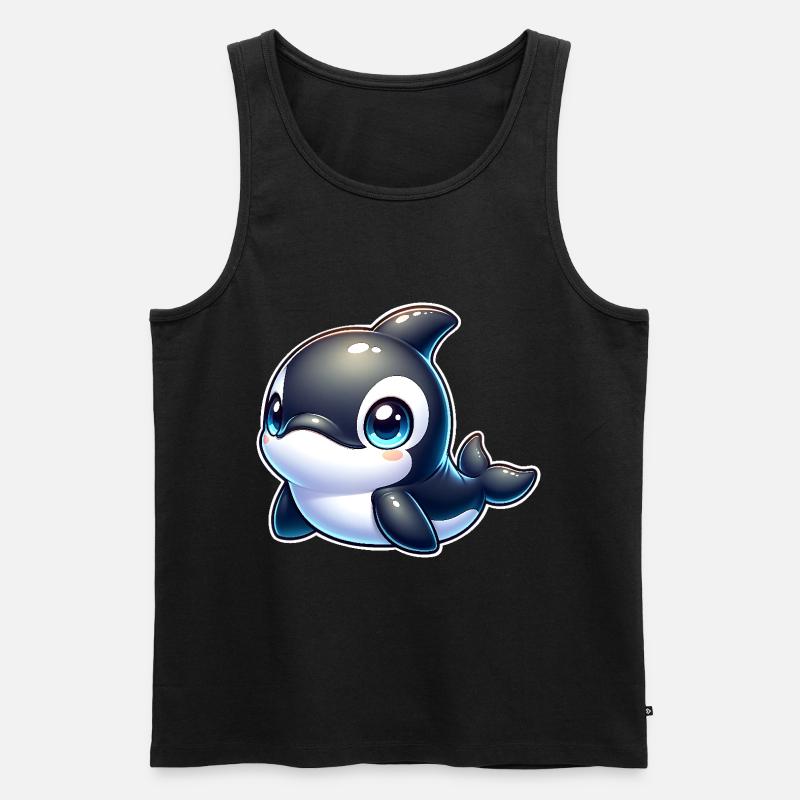 Orca - Männer Premium Bio Tank Top - Schwarz