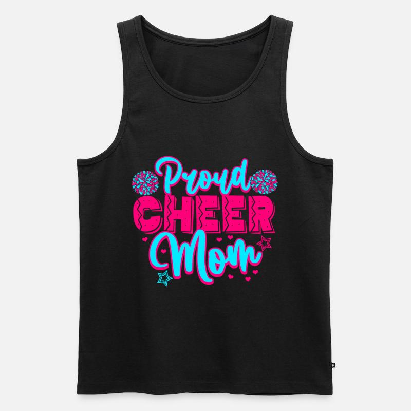 Cheerleading Mutter Cheerleader Eltern - Männer Premium Bio Tank Top - Schwarz