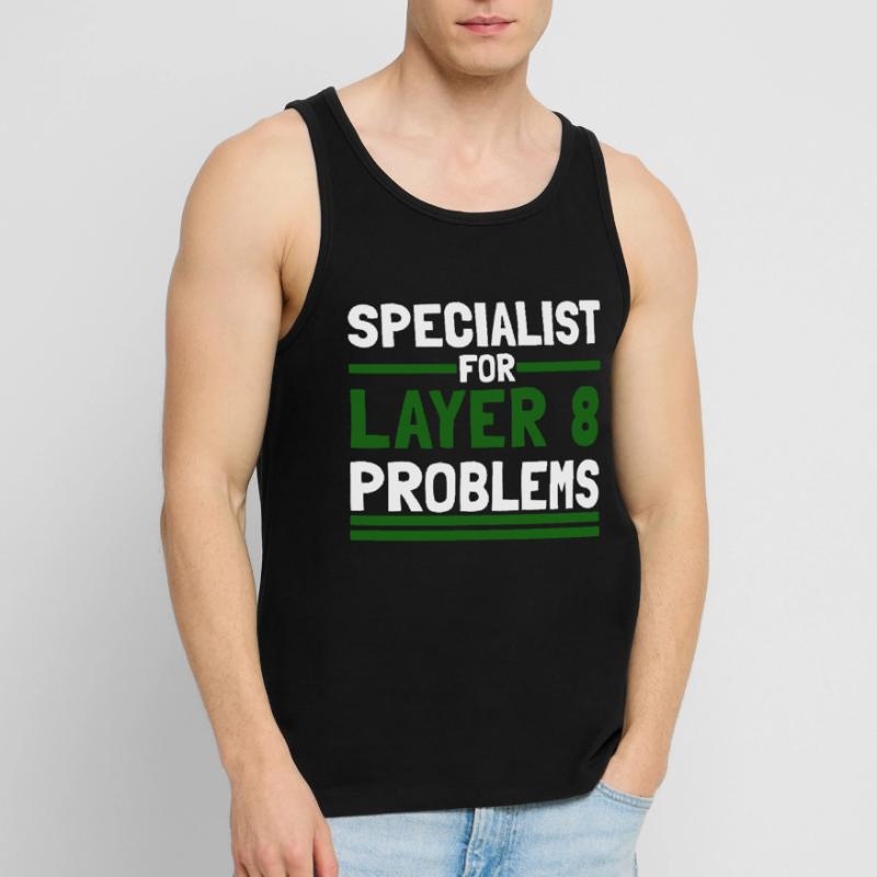 Computer Computerarbeit witzige Sprüche Layer 8 Männer Premium Bio Tank Top
