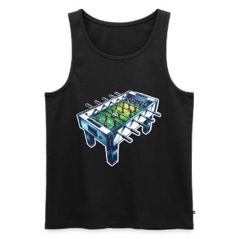 Tischkicker Tischfußball - Männer Premium Bio Tank Top - Schwarz - Vorne - AI Model Male 178 light (178cm)