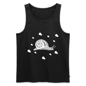 Escargot - Animal Field snail Conservation de la nature - Débardeur bio Premium Homme - noir - Devant - Michal (187cm)