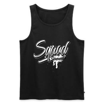 Squad - Men's Premium Organic Tank Top - black - Front - Michal (187cm)