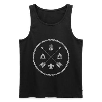 Pfadfinder Pfadfinder Bekleidung Alternative Pfadf - Männer Premium Bio Tank Top - Schwarz - Vorne - AI Model Male 178 light (178cm)