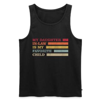 My Daughter In Law Is My Favorite Child Retro - Débardeur bio Premium Homme - noir - Devant - AI Model Male 178 light (178cm)