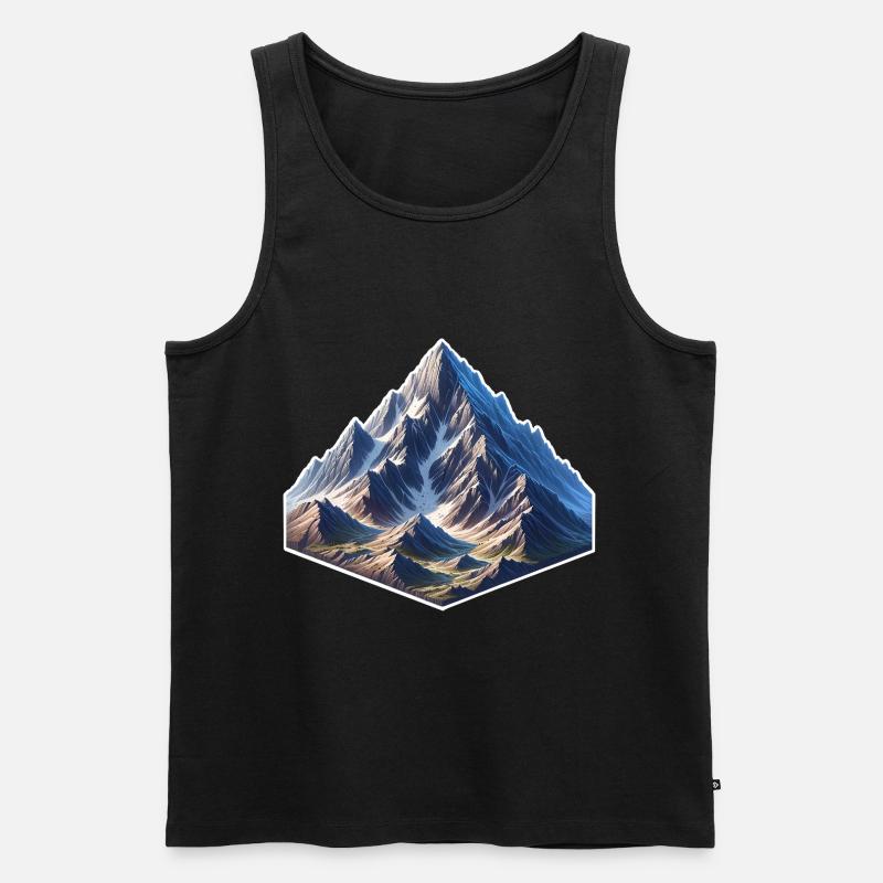 Berg - Männer Premium Bio Tank Top - Schwarz