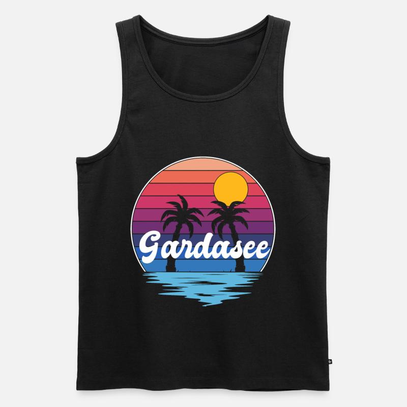 Gardasee Urlauber Gardasee - Männer Premium Bio Tank Top - Schwarz
