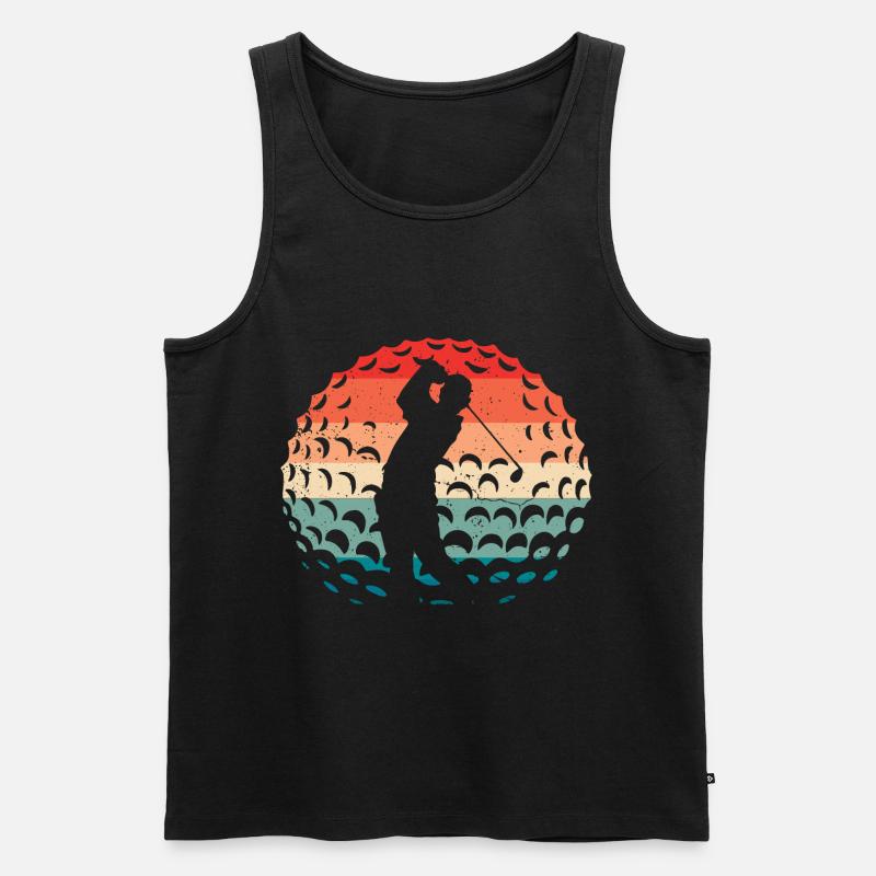 Golf Golfer - Männer Premium Bio Tank Top - Schwarz