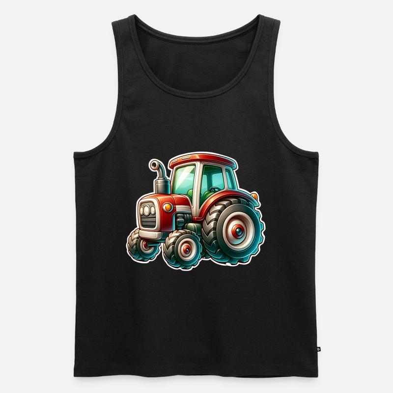 Traktor - Männer Premium Bio Tank Top - Schwarz