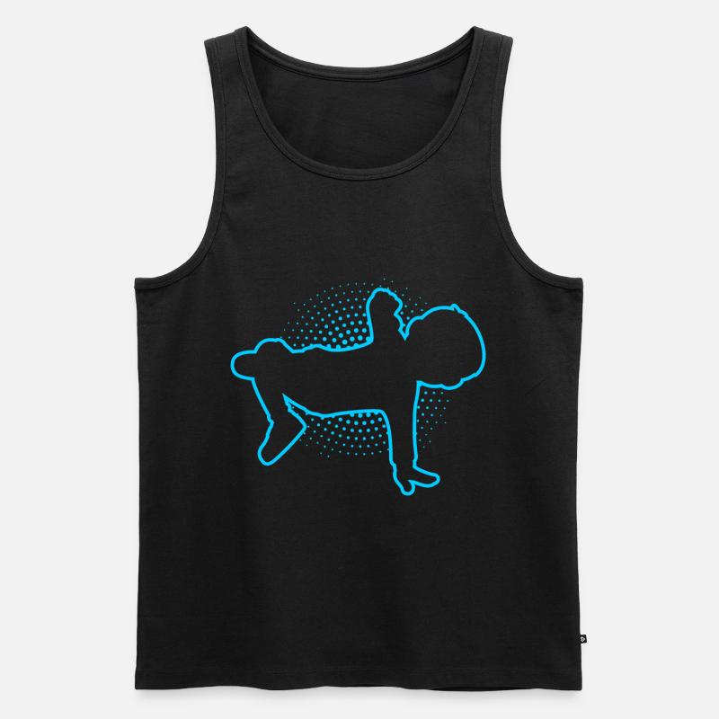 Breakdance Junge Breakdancer Tanzen - Männer Premium Bio Tank Top - Schwarz