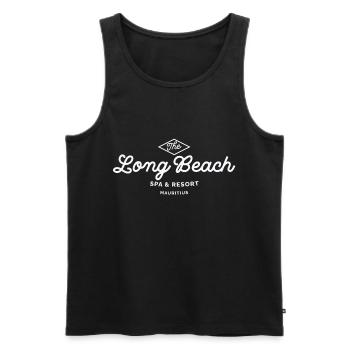 Long Beach Mauritius - Männer Premium Bio Tank Top - Schwarz - Vorne - AI Model Male 178 light (178cm)