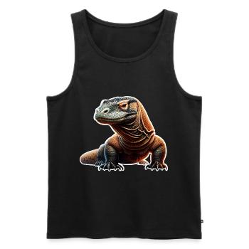 Komodo Dragon - Männer Premium Bio Tank Top - Schwarz - Vorne - AI Model Male 178 light (178cm)