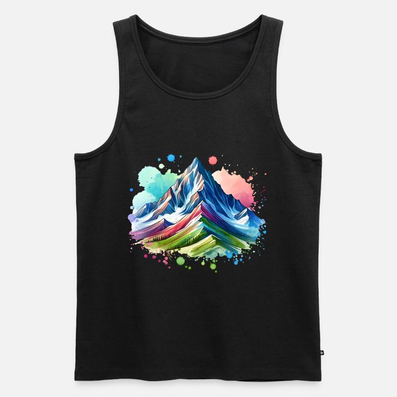 Berge - Männer Premium Bio Tank Top - Schwarz