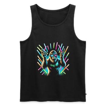 Raver Bigfoot - Débardeur bio Premium Homme - noir - Devant - Michal (187cm)