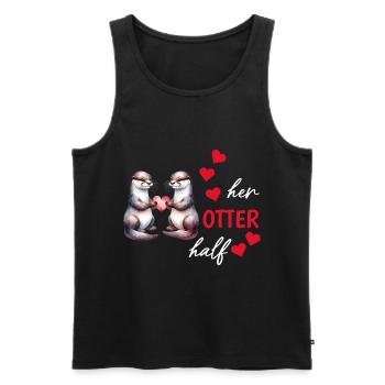 Otter half liebe geschenk - Männer Premium Bio Tank Top - Schwarz - Vorne - Michal (187cm)