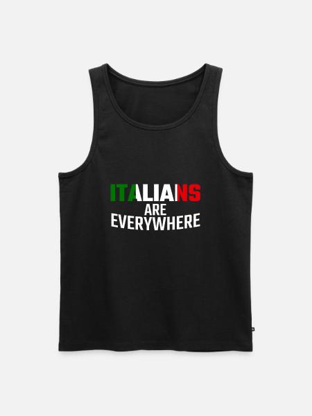 ITALY Italian - Men's Premium Organic Tank Top - black