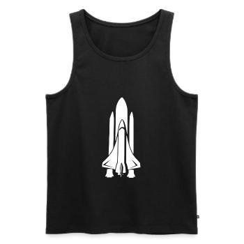Rocket - Men's Premium Organic Tank Top - black - Front - AI Model Male 178 light (178cm)