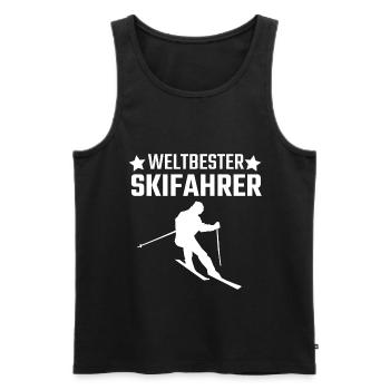 Skifahren Skifahren Skifahren Skifahrer Skifahrer - Männer Premium Bio Tank Top - Schwarz - Vorne - AI Model Male 178 light (178cm)