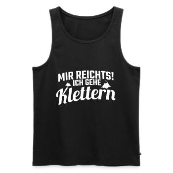 Klettern - Mir reichts ich gehe Klettern! - Männer Premium Bio Tank Top - Schwarz - Vorne - Michal (187cm)