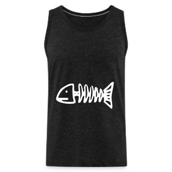 toter fisch - Männer Premium Bio Tank Top - Anthrazit - Vorne - Alexander (188cm)