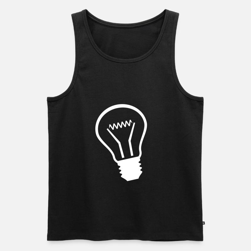 Glühbirne - Männer Premium Bio Tank Top - Schwarz