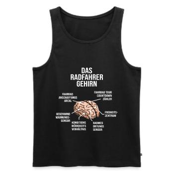 Radfahrer Gehirn Fahrrad Mountainbike Rennrad - Männer Premium Bio Tank Top - Schwarz - Vorne - Michal (187cm)