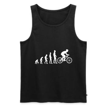 Fahrrad Evolution - Männer Premium Bio Tank Top - Schwarz - Vorne - AI Model Male 178 light (178cm)