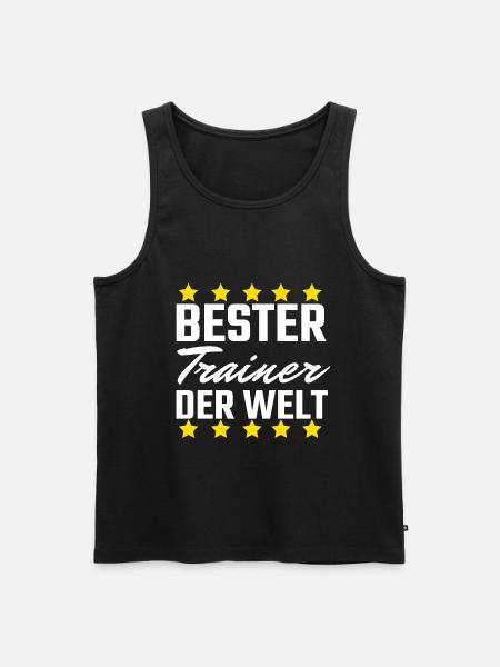 Bester Trainer - Männer Premium Bio Tank Top - Schwarz