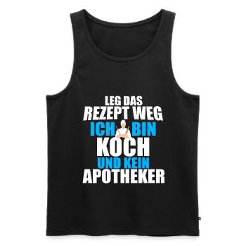 KOCH - Ich bin Koch - Männer Premium Bio Tank Top - Schwarz - Vorne - AI Model Male 178 light (178cm)