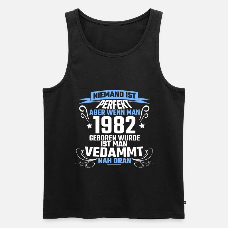 1982 - Männer Premium Bio Tank Top - Schwarz