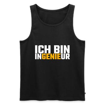 Ingenieur - Männer Premium Bio Tank Top - Schwarz - Vorne - Michal (187cm)