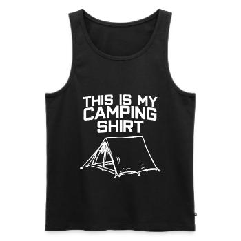 Camping Camping Camping Tente - Débardeur bio Premium Homme - noir - Devant - Michal (187cm)