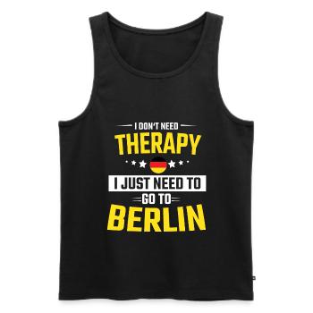 Berlin Berliner Spruch - Männer Premium Bio Tank Top - Schwarz - Vorne - Michal (187cm)