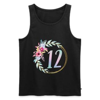 12. Geburtstag Mädchen Geschenk Prinzessin - Männer Premium Bio Tank Top - Schwarz - Vorne - Michal (187cm)