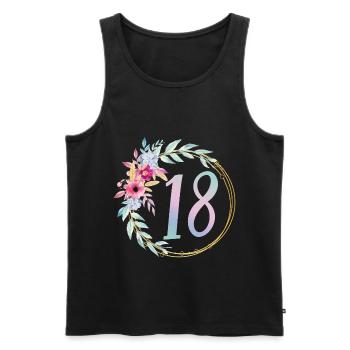 18 Geburtstag 18 Jahre 18er Geburtstag Geschenk - Männer Premium Bio Tank Top - Schwarz - Vorne - AI Model Male 178 light (178cm)