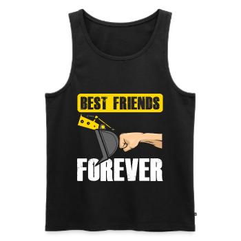 Bagger Freunde Best Friends Forever Baggerschaufel - Männer Premium Bio Tank Top - Schwarz - Vorne - Michal (187cm)