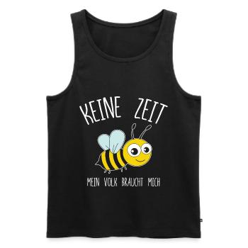 Imker Keine Zeit Mein Volk Braucht Mich - Männer Premium Bio Tank Top - Schwarz - Vorne - Michal (187cm)