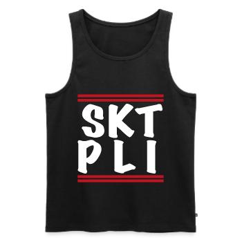 Pauli Paulianer Sankt Pauli Hamburg St. Pauli - Männer Premium Bio Tank Top - Schwarz - Vorne - Michal (187cm)