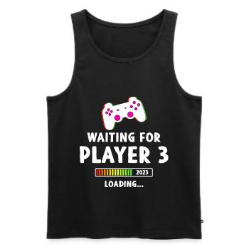 Waiting For Player 3 - Männer Premium Bio Tank Top - Schwarz - Vorne - Michal (187cm)