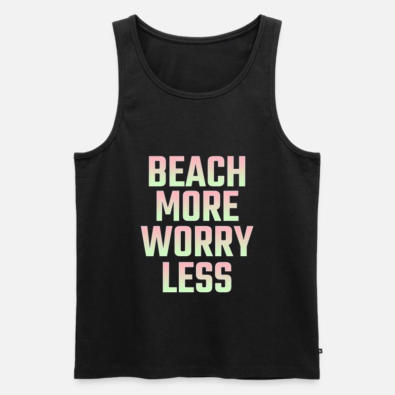 Strand Spruch - Männer Premium Bio Tank Top - Schwarz