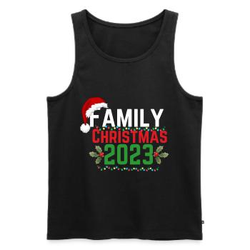 Funny Familie Weihnachten 2023 Matching Squad Sant - Männer Premium Bio Tank Top - Schwarz - Vorne - Michal (187cm)