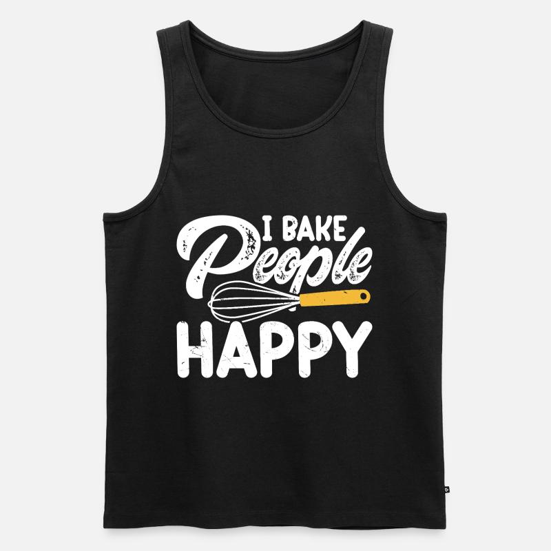 Backen Bäcker Bäckerei - Männer Premium Bio Tank Top - Schwarz