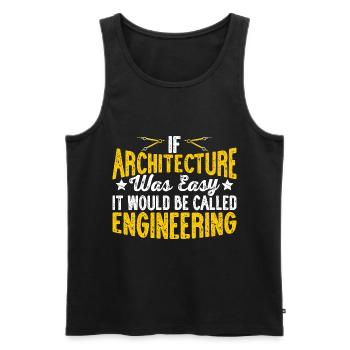 Architect - Men's Premium Organic Tank Top - black - Front - AI Model Male 178 light (178cm)