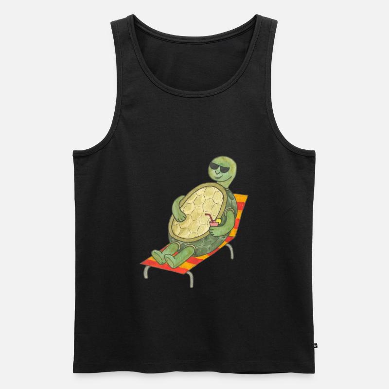 Chill Kröte - Männer Premium Bio Tank Top - Schwarz