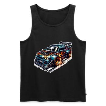 Sportwagen Tuning Auto - Männer Premium Bio Tank Top - Schwarz - Vorne - AI Model Male 178 light (178cm)
