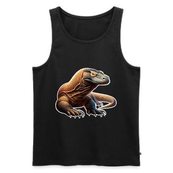Komodo Dragon - Männer Premium Bio Tank Top - Schwarz - Vorne - AI Model Male 178 light (178cm)