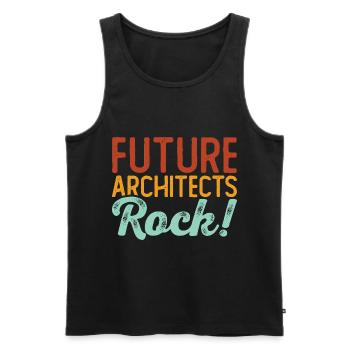 Architect - Men's Premium Organic Tank Top - black - Front - AI Model Male 178 light (178cm)