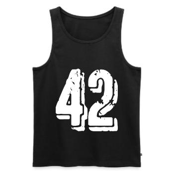 42 number jersey - Men's Premium Organic Tank Top - black - Front - Michal (187cm)