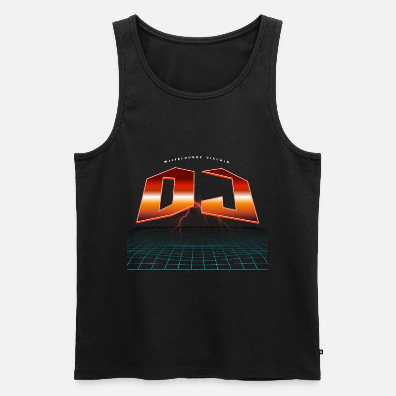 DJ - Männer Premium Bio Tank Top - Schwarz