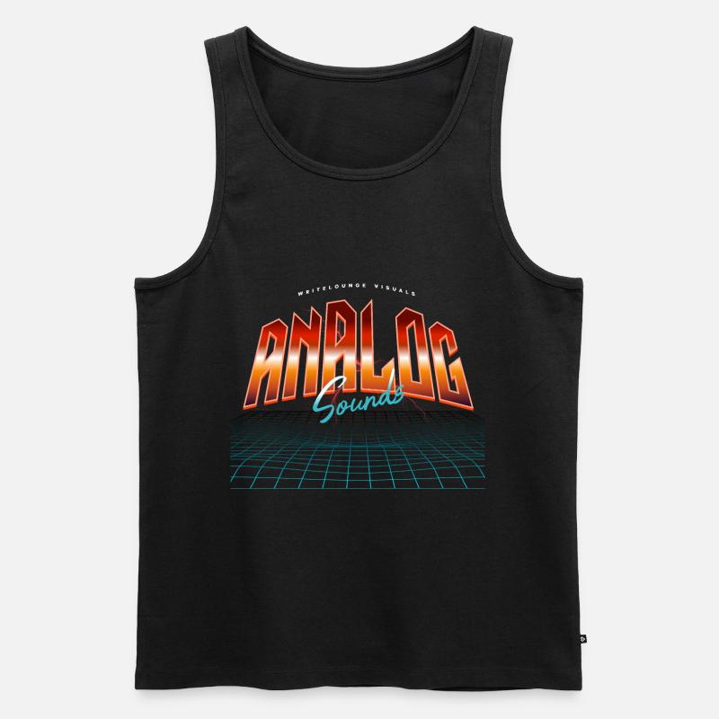 Analog Sounds Synthesizer - Männer Premium Bio Tank Top - Schwarz