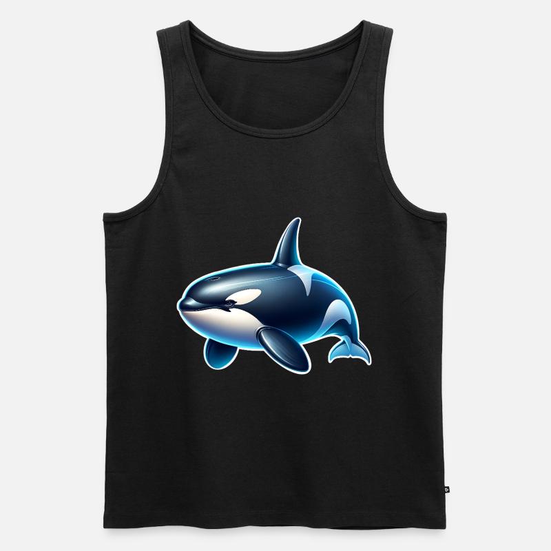 Orca Killer Whale - Men's Premium Organic Tank Top - black
